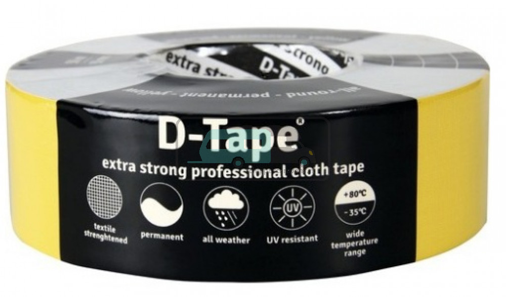 Deltafix Delta 1 tape permanent 50m x 50mm Geel