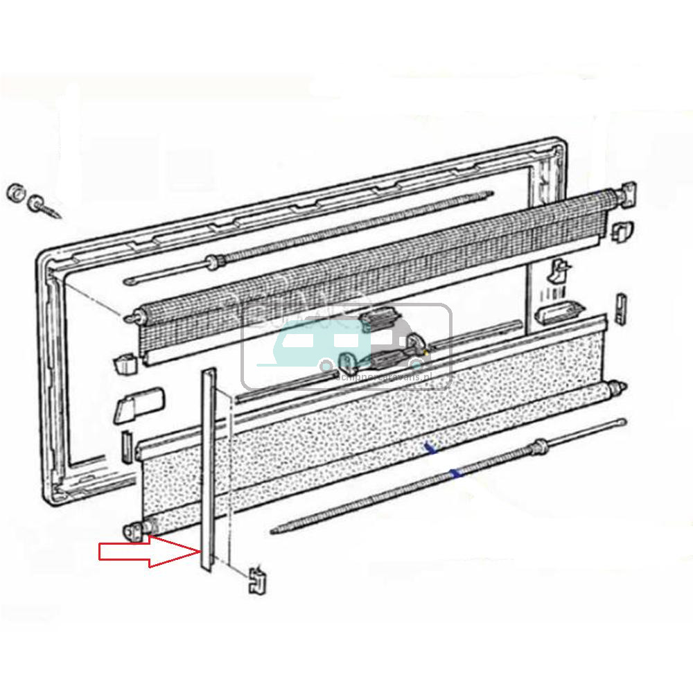 Dometic S4 Raam Geleider 1mtr