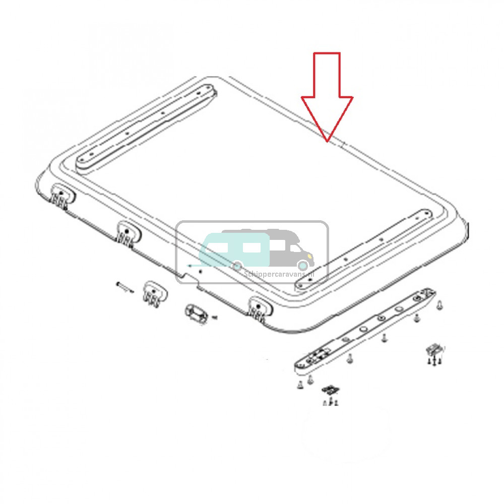 Dometic Heki 3/ 4 Glas zonder aanbouwdelen