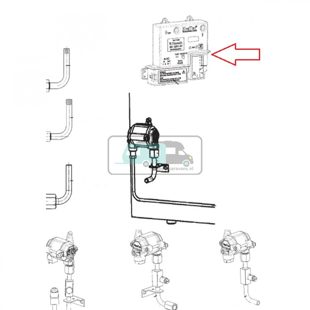 Dometic RMD8505 Aansluiting Steen Compleet MES4