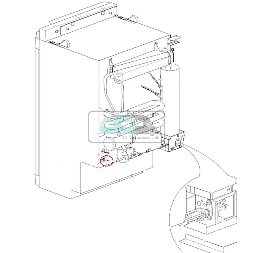 Thetford N3080 Koelkast Connector Temperatuur