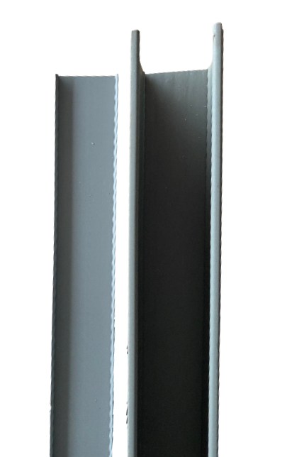 PVC-kabelkoker 60x80mm met gesloten zijwand grijs (incl. deksel)