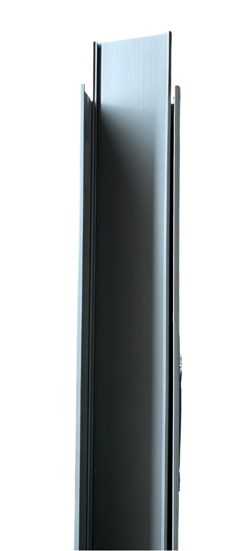 PVC-kabelkoker 80x80mm met gesloten zijwand grijs (incl. deksel)