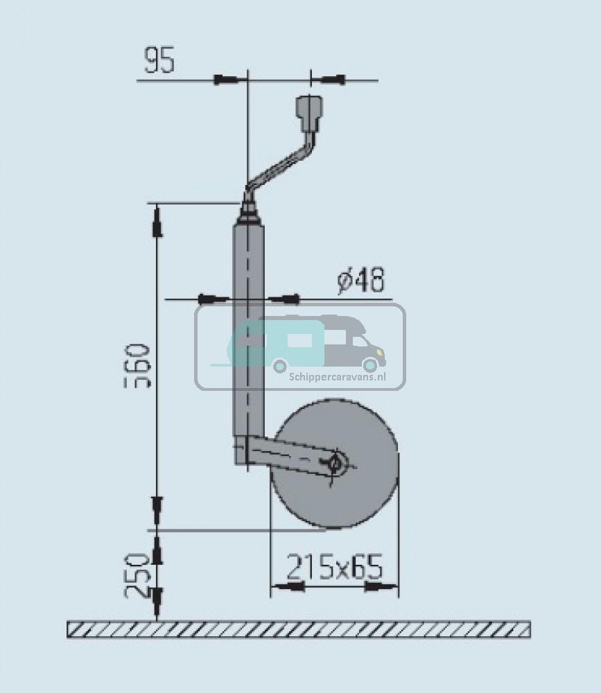 AL-KO Neuswiel Plus Soft Kunststof Velg 215x65mm 48mm