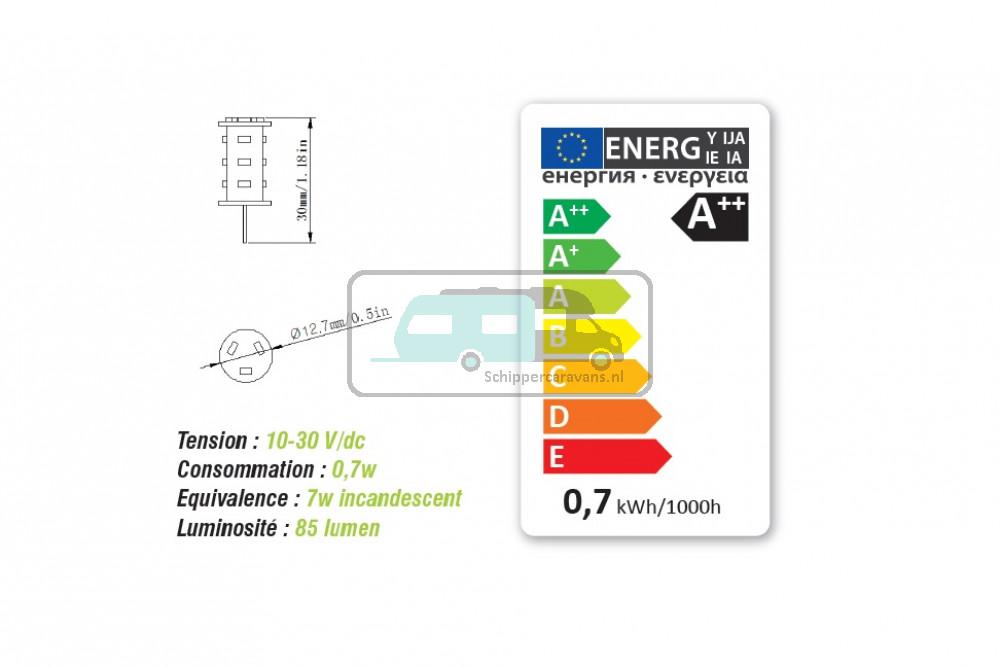 Vechline LED Lamp G4 0.7W/100Lumen/15Leds