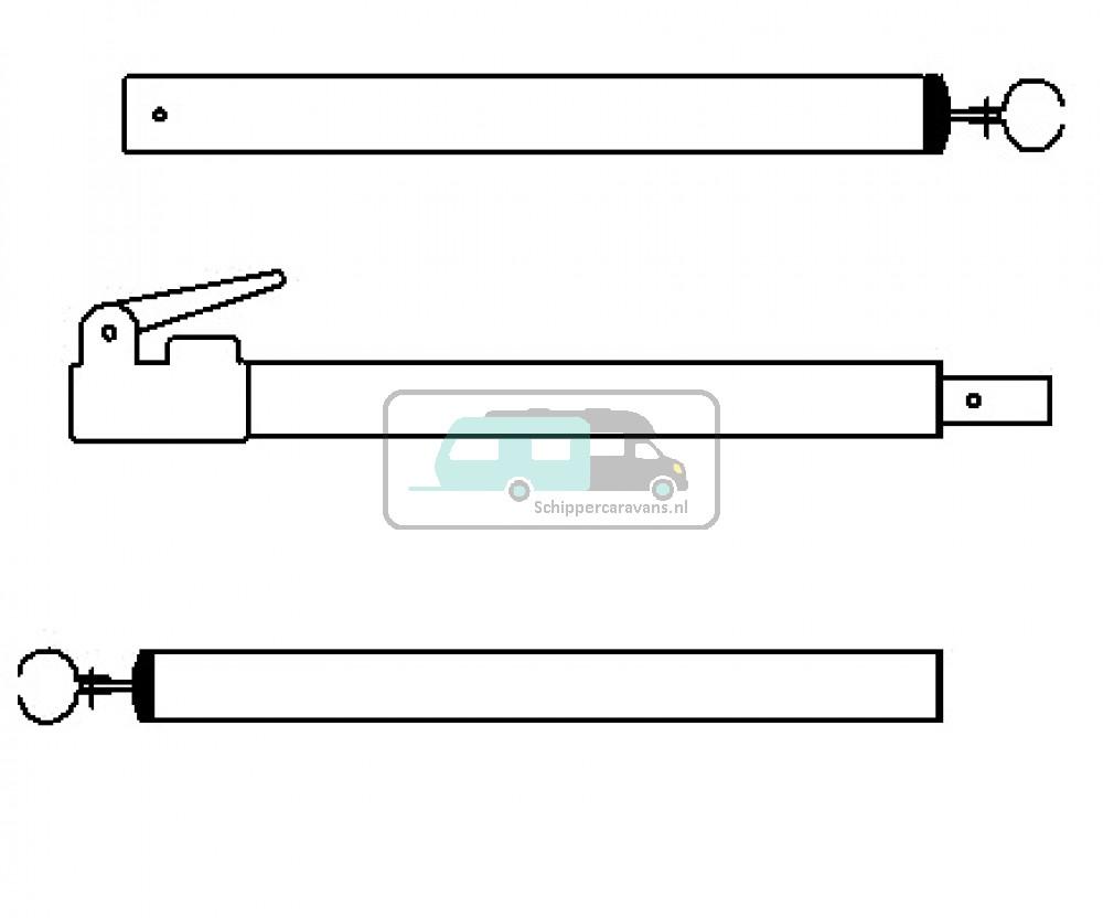 Campking Verandastang 28/25mm 170-260cm CFRP