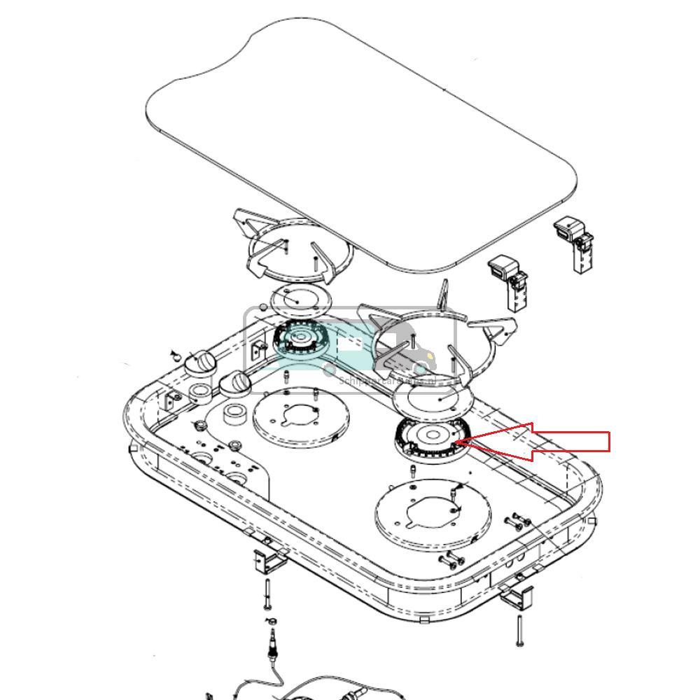 Thetford Hob 165 Vlamverdeler
