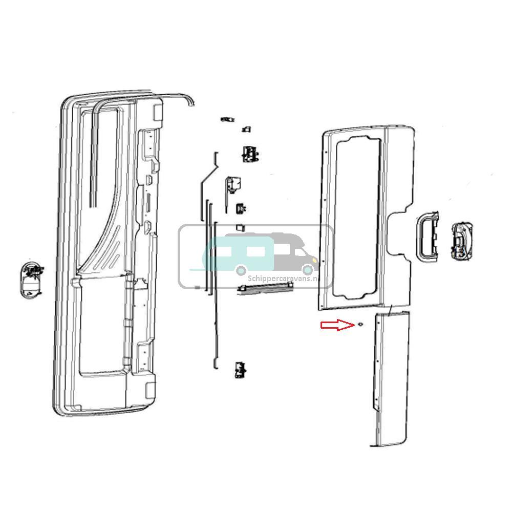 Dometic CaraD-RF deur Bevestingsclip