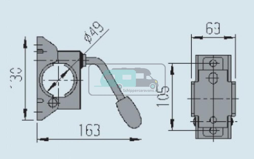 AL-KO Neuswielklem Vastzetknevel Vast 48mm