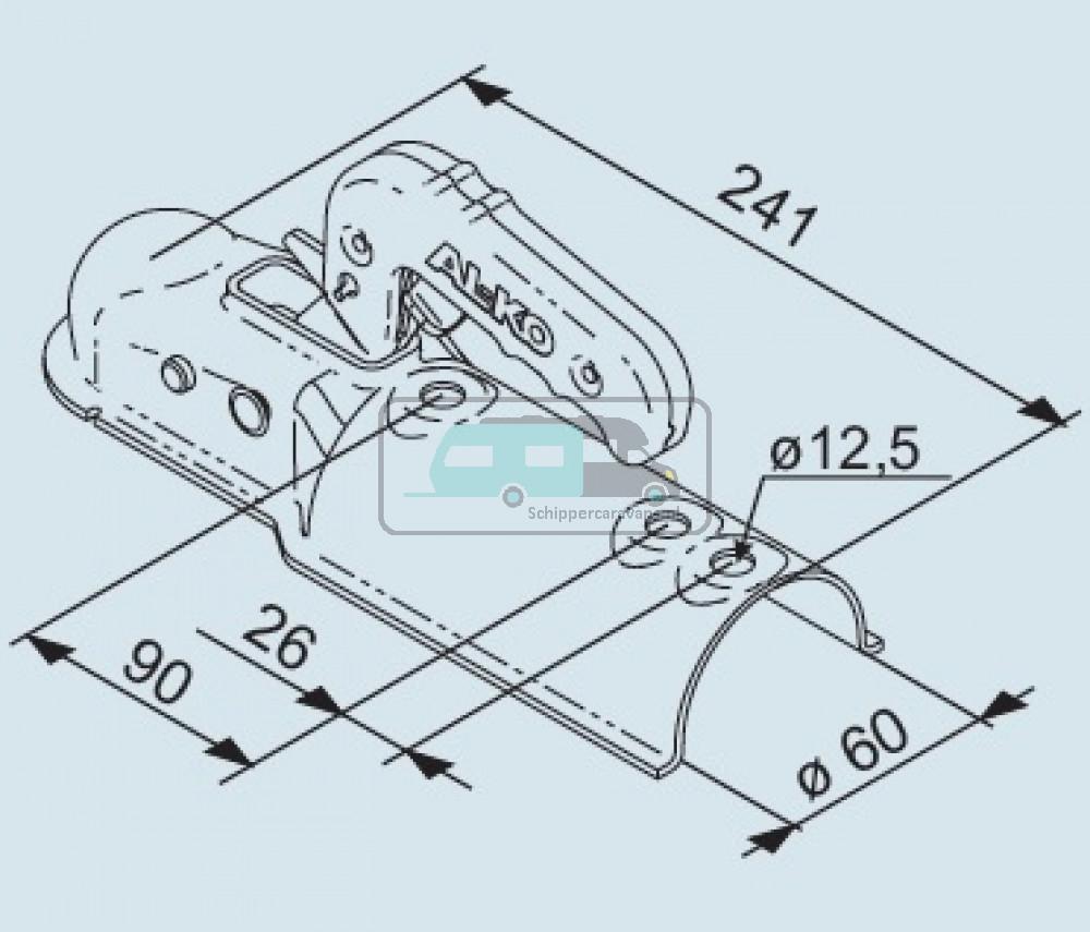 AL-KO Koppeling AK7 750kg Rond 60mm