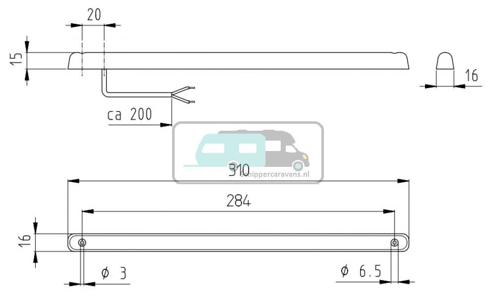 Jokon Derde Remlicht ZHBL24-2 28 LEDs Rood