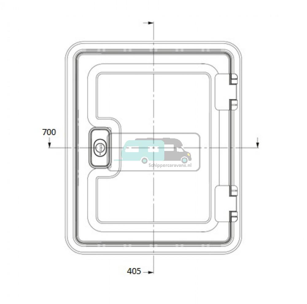 Dometic Serviceluik SK4 70x40.5cm Wit