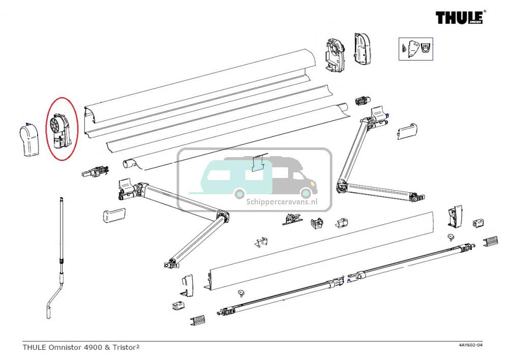 Thule Opdraaimechanisme 4900