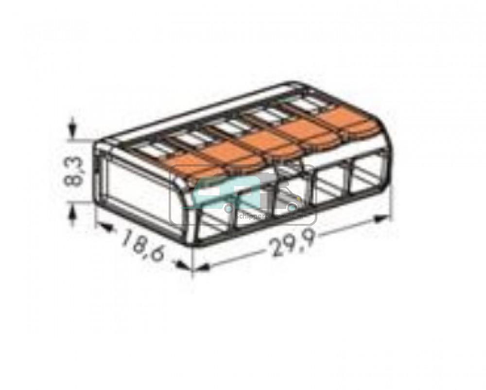 Wago 221 Lasklem 5-Weg