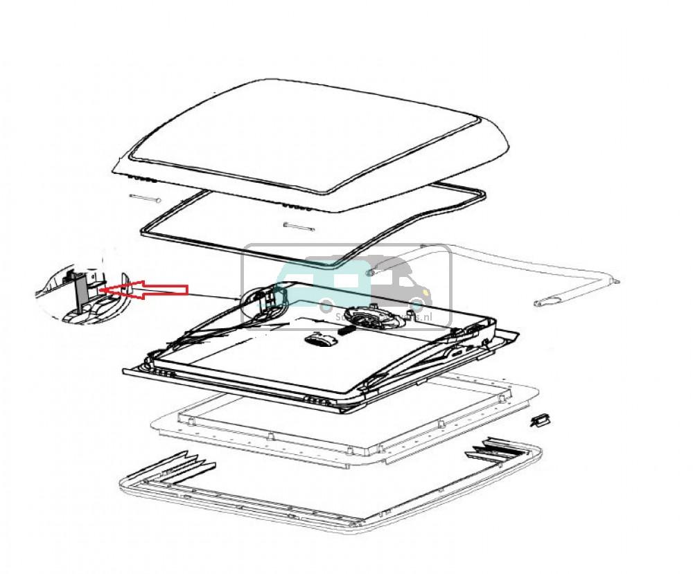 Dometic Mini Heki Vergrendeling ventilatie