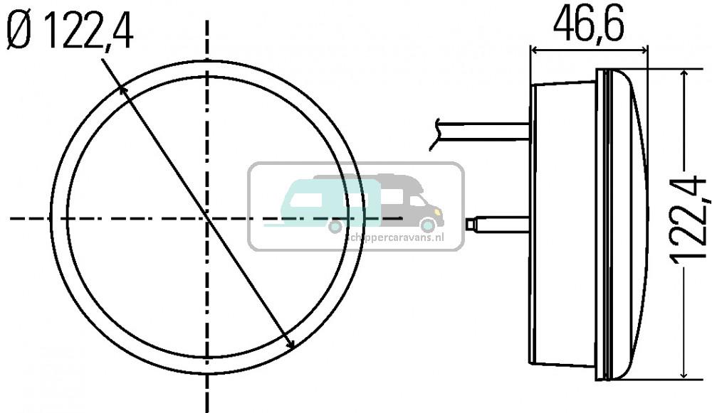 Hella Knipperlicht 24 LEDs Rond Wit 12/24V