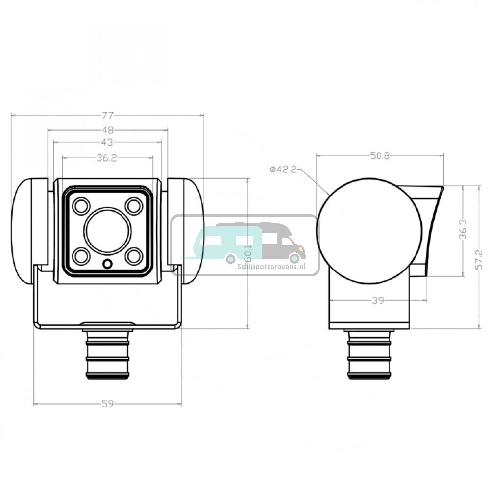 Dometic PerfectView CAM 45 NAV Achteruitrijcamera Zilver