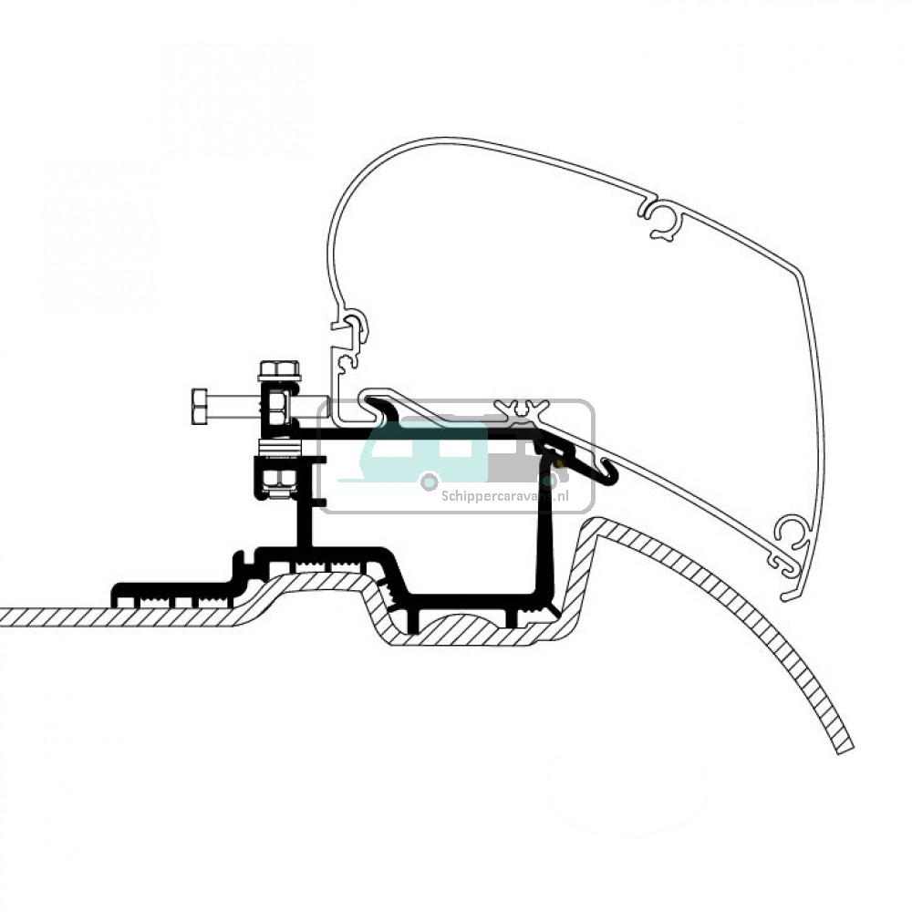 Thule Mercedes Sprinter >2007/VW Crafter Adapter 2007-2016 zonder Rail