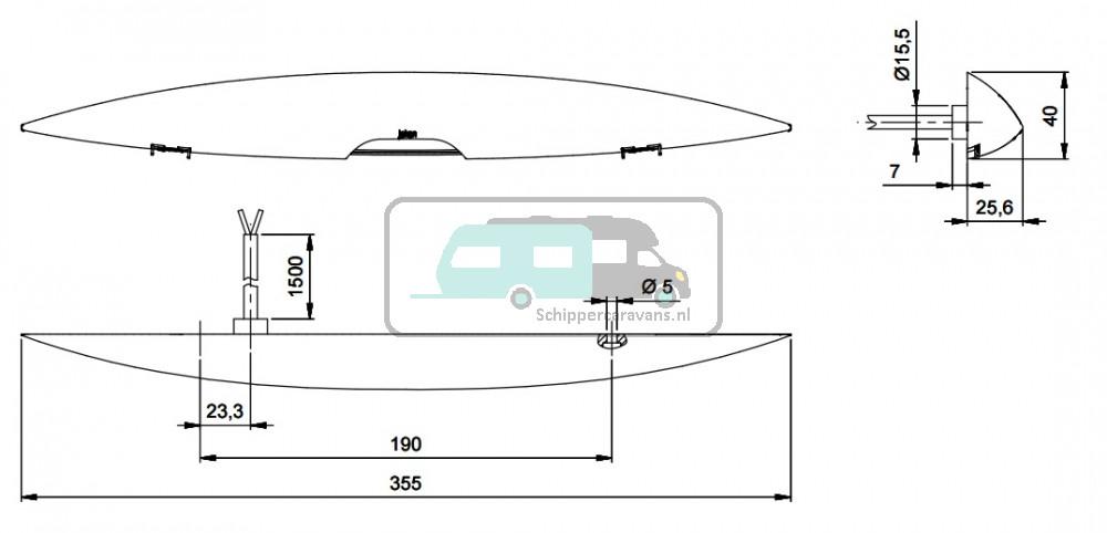 Jokon Voortentlamp 2 LEDs Wit