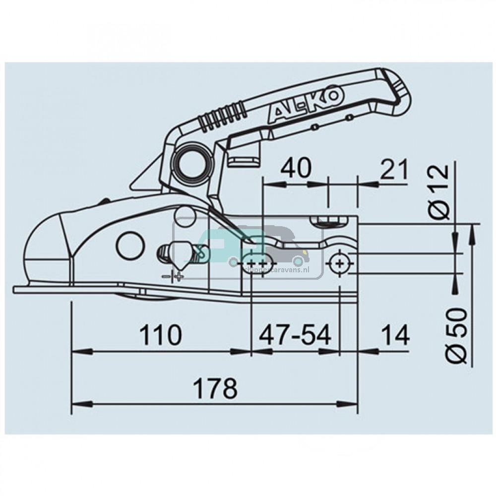 AL-KO Koppeling AK161 1600kg Rond 35/45/50mm