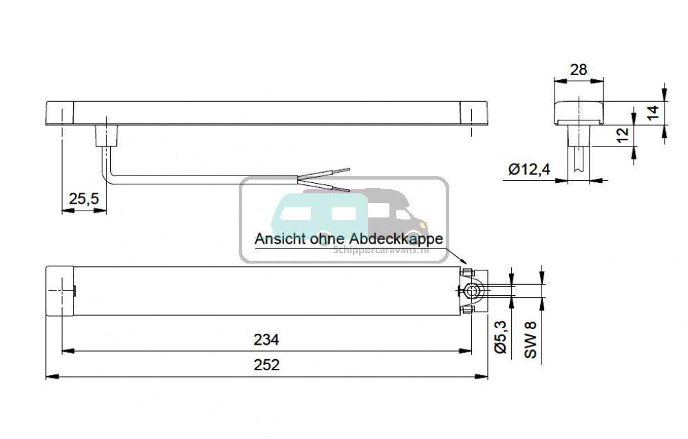 Jokon Achterlicht LED L250 Langwerpig Rood