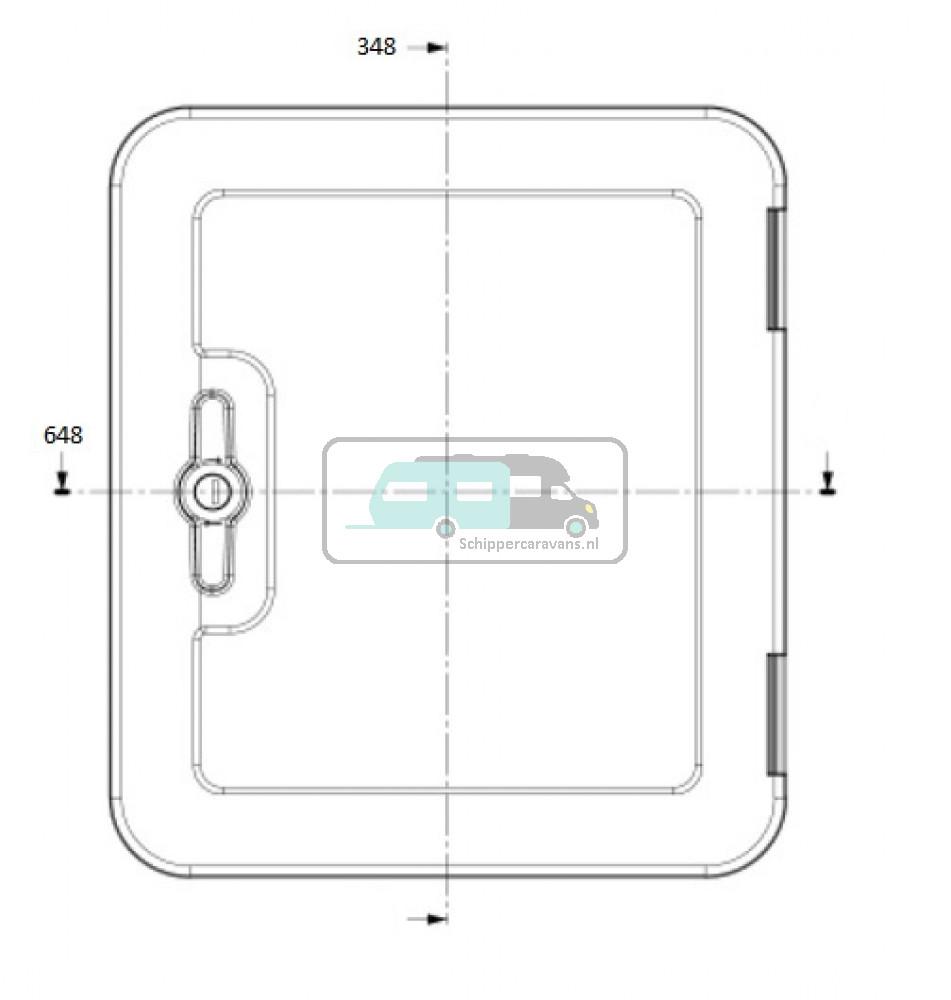 Dometic Serviceluik SK5 65x35cm Wit