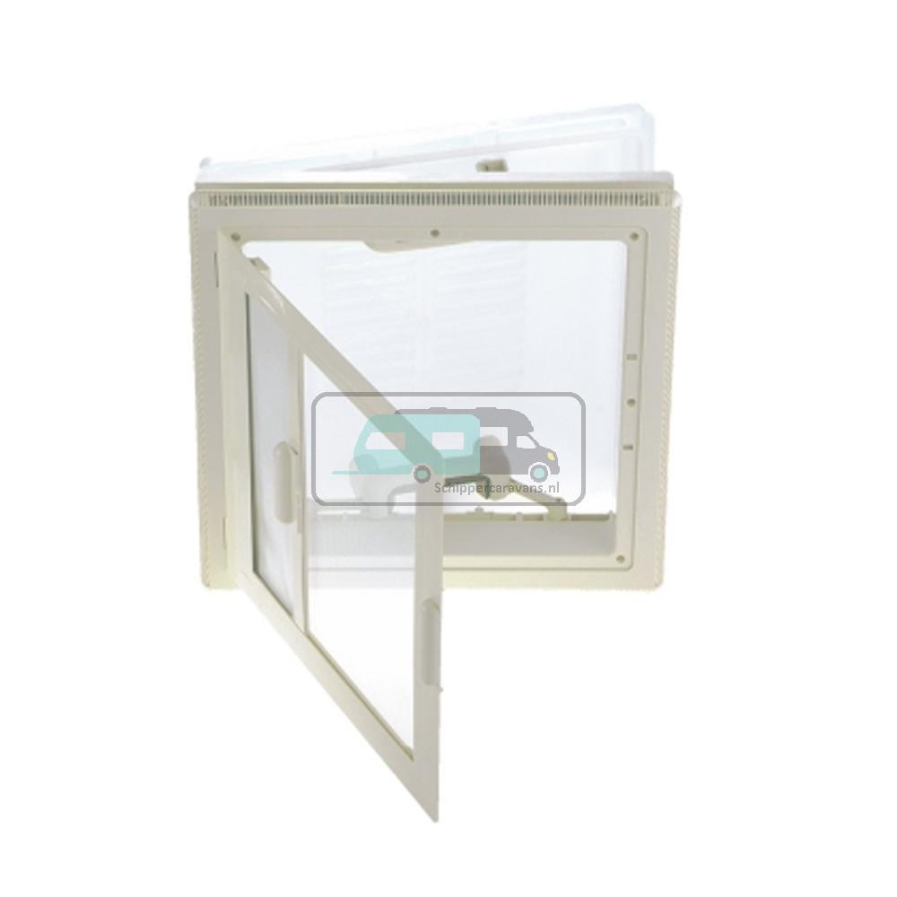 MPK Dakluik 40x40 Wit Kader+Vliegenhor
