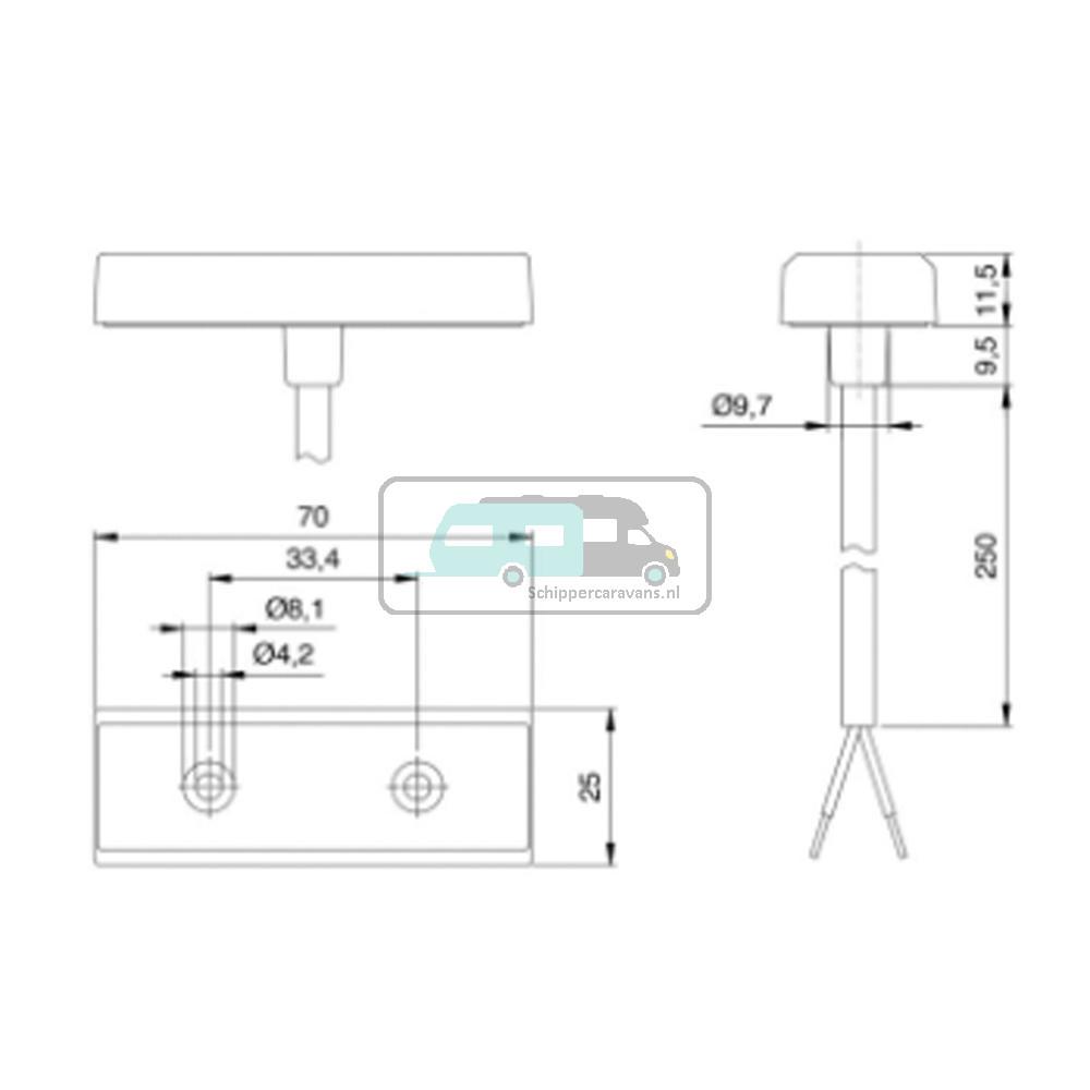 Jokon Breedtelicht LED PL251 Rechthoekig Opbouw Wit