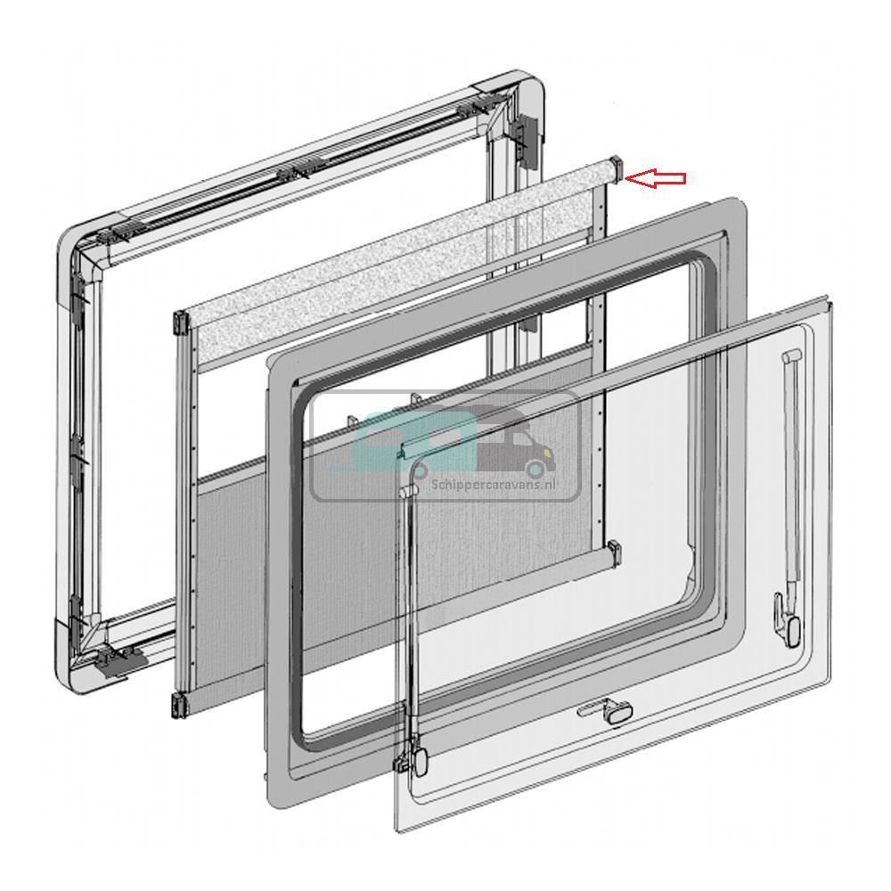 Dometic S4.6 Raam Rollo met Montagedelen