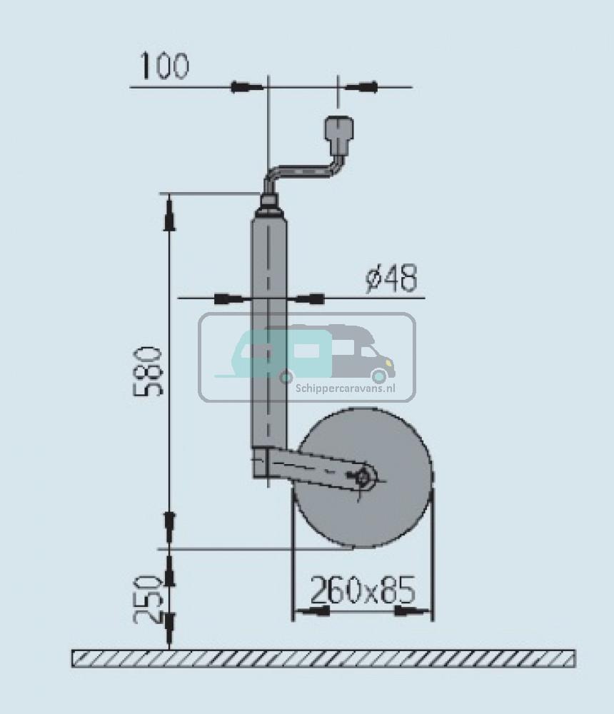 AL-KO Neuswiel Plus Lucht Stalen Velg 260x85mm 48mm