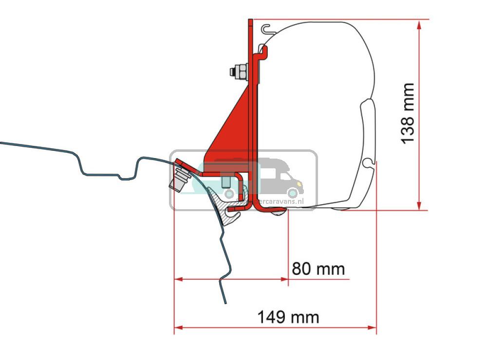 Fiamma VW T5/T6 Kit Combi Rail Bracket