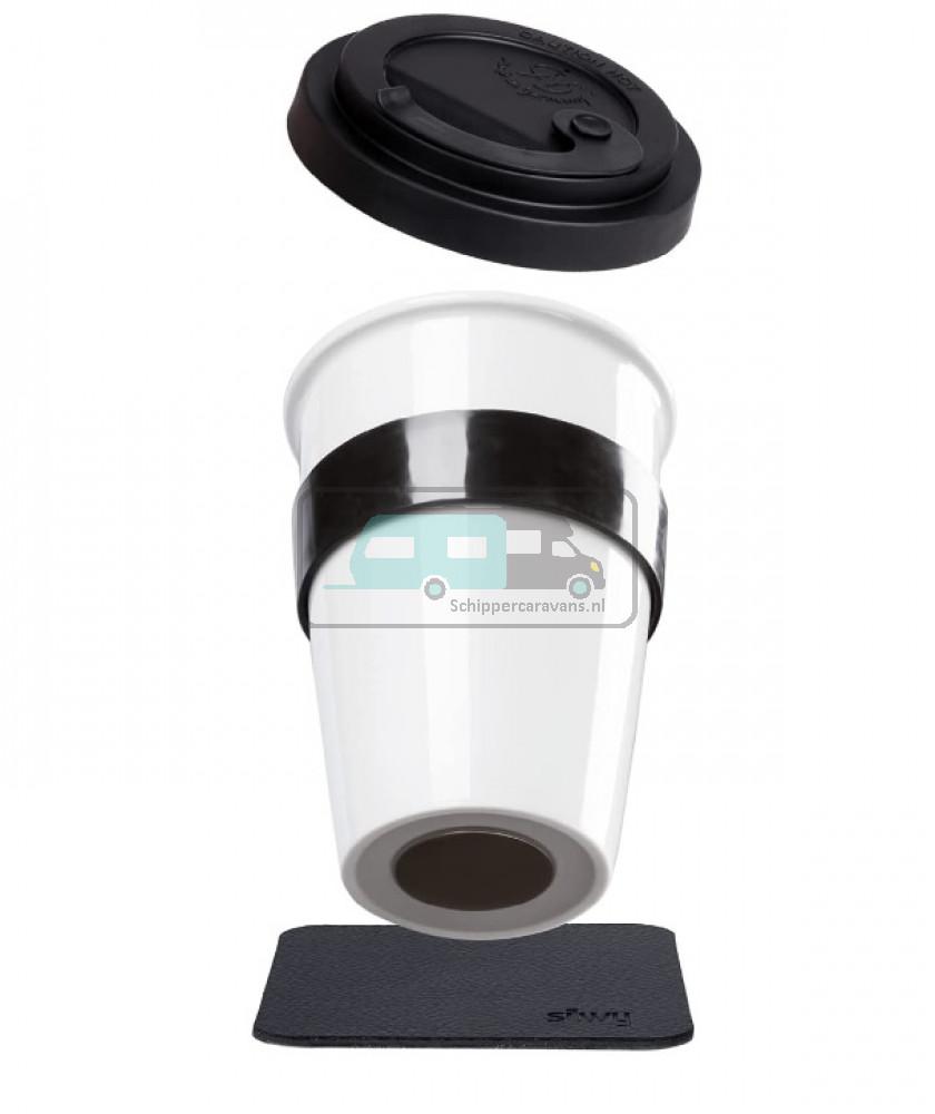 Silwy Porseleinen To-Go Cup 0.35L incl. Coaster