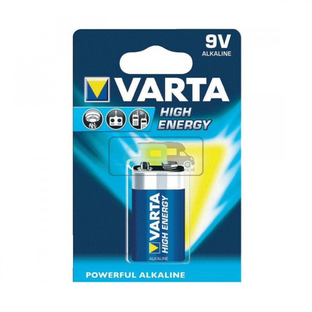 Varta High Energy Alkaline 9 Volt batterij (bl a1)