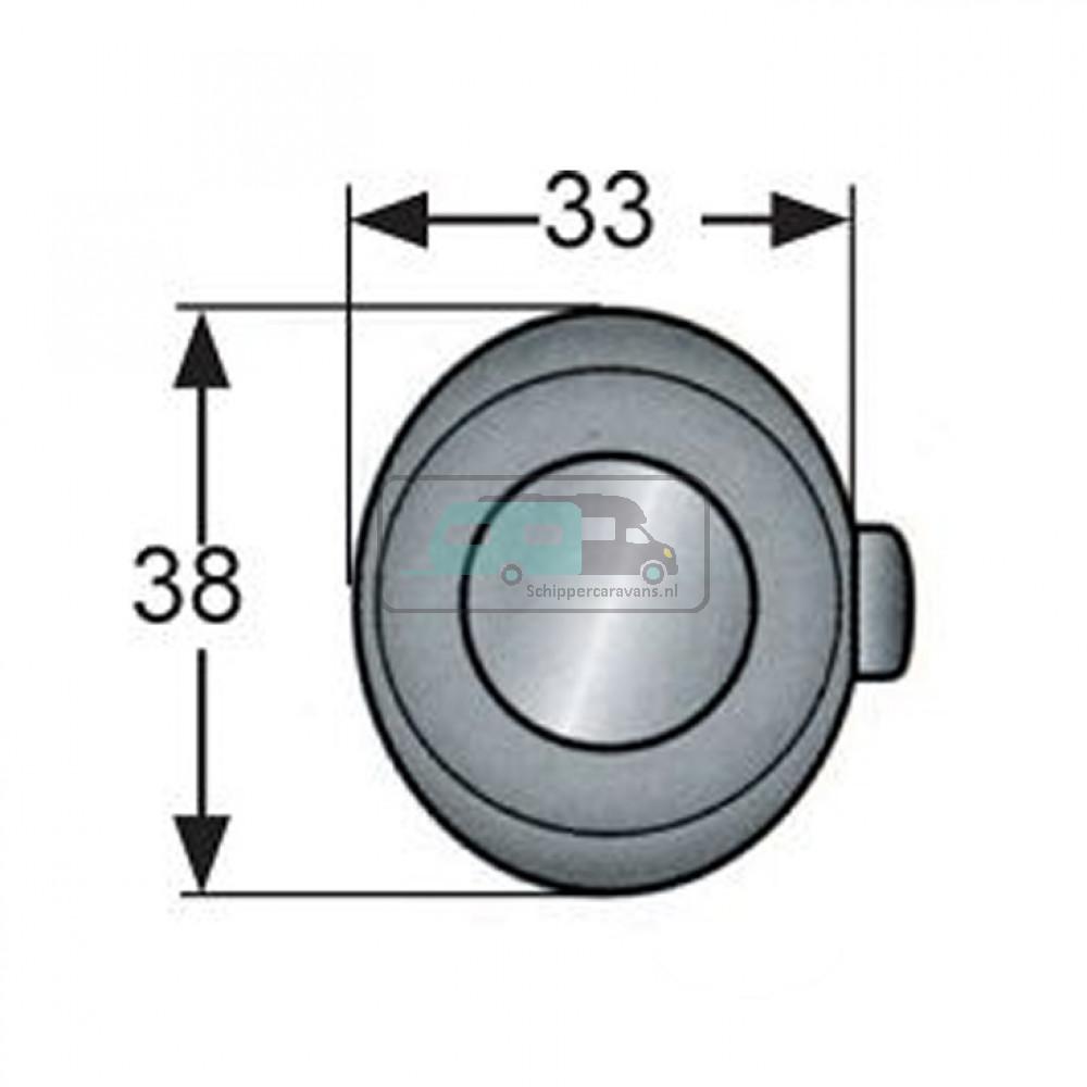Pushlock Ovaal Chroom