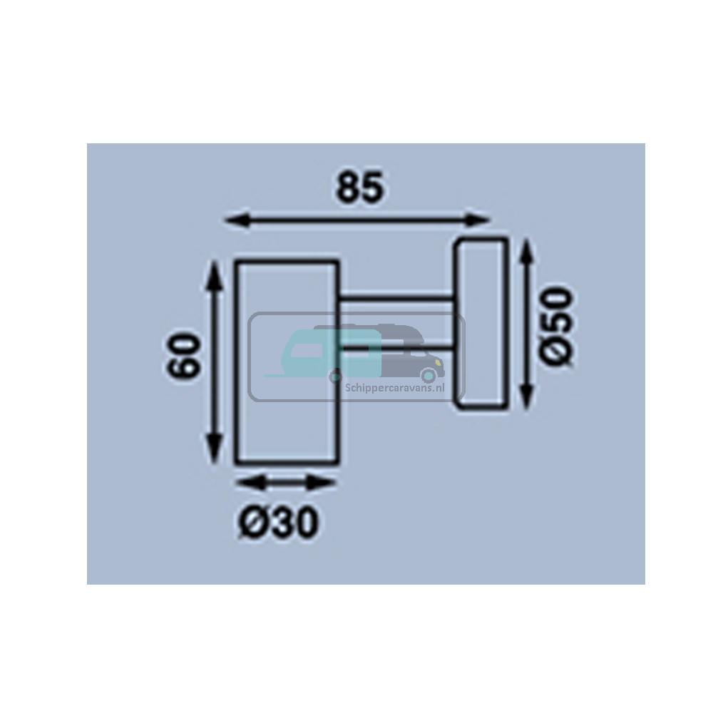 Frilight Mini Tube D4 Power LED Schakelaar 12V 80LM USB 1A