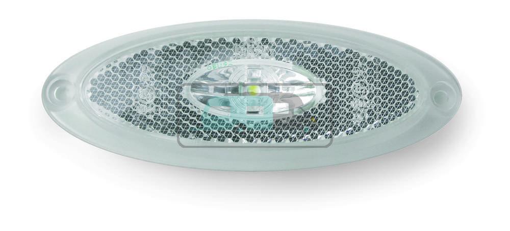 Jokon Breedtelicht LED PLR2010 met Reflector Ovaal Opbouw Wit Transparant Frame
