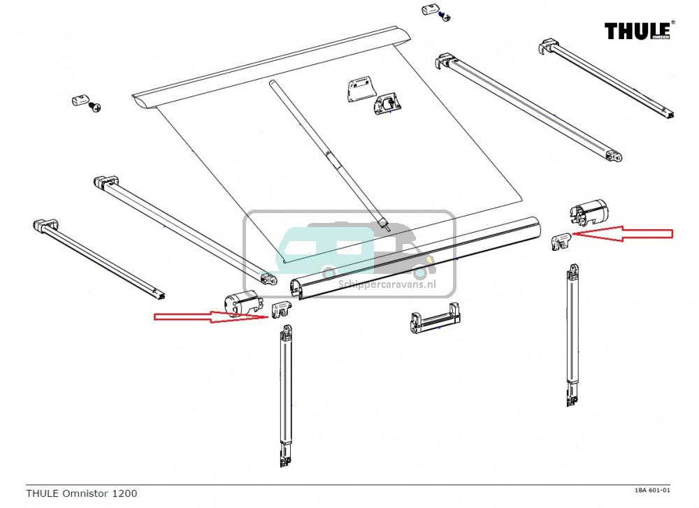 Thule Hinge LH+RH 1200