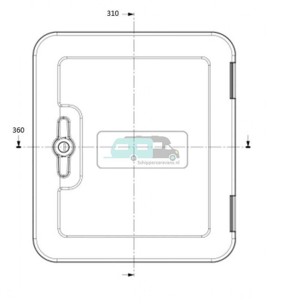 Dometic Serviceluik SK5 36x31cm Wit