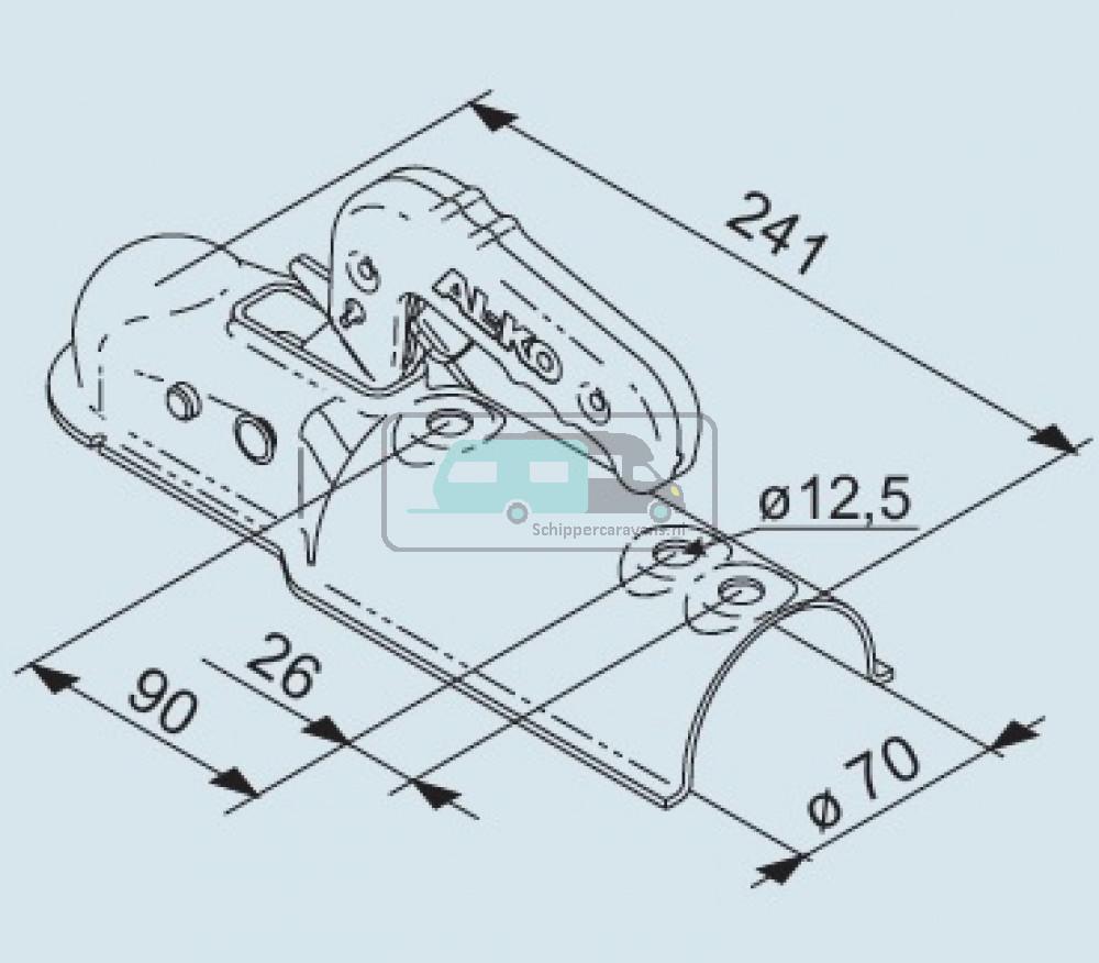 AL-KO Koppeling AK7 750kg Rond 70mm