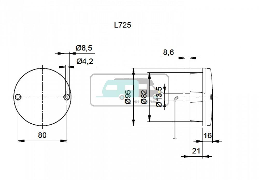Jokon Knipperlicht LED 725 Rond Wit