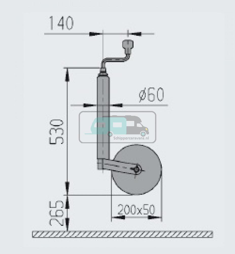 AL-KO Neuswiel Profi Star Stalen Velg 200x50mm 60mm