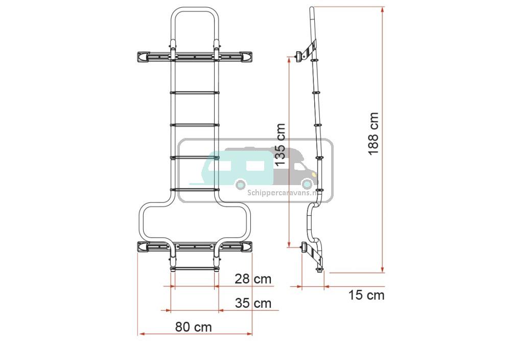 Fiamma Ladder Deluxe DJ Ducato Deep Black