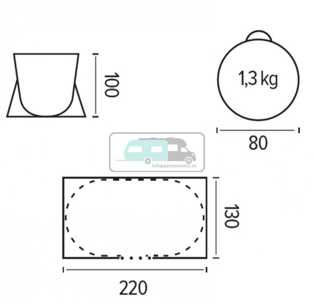 Strandtent 220x130