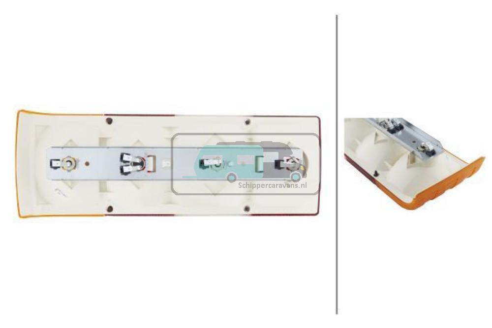 Hella Achterlicht Rem/ Knipper/ Mist/ Achteruitrij 4-Vaks Inbouw